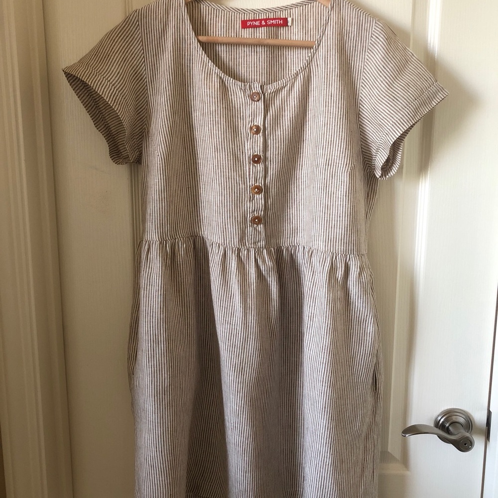 Pyne & Smith Mushroom Stripe No. 10 Dress M